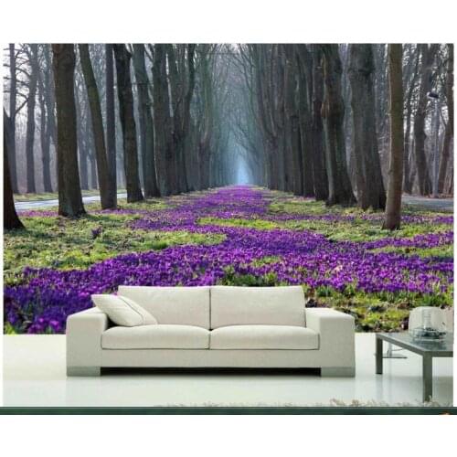 Custom photo 3d wallpaper Non-woven mural wall sticker Plants flower path painting picture 3d wall room murals wallpaper