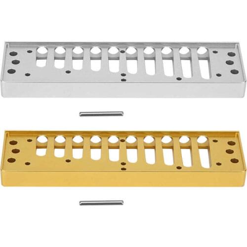 Harmonica Comb Aluminum Alloy 10-Hole Blues Harp Comb Part for HOHNER SP20 Harmonica Accessory