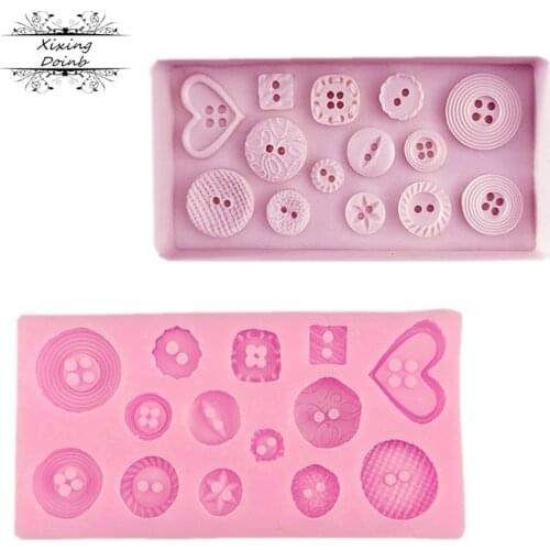 Many different button shaped cake molds silicone molds DIY cake decoration tools chocolate candy craft molds resin clay molds
