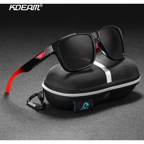 Fashion Polarized Sunglasses for Men KDEAM Square Cool Colorful Mirror Shades Women Outdoor Driving Sunglass With Free Box