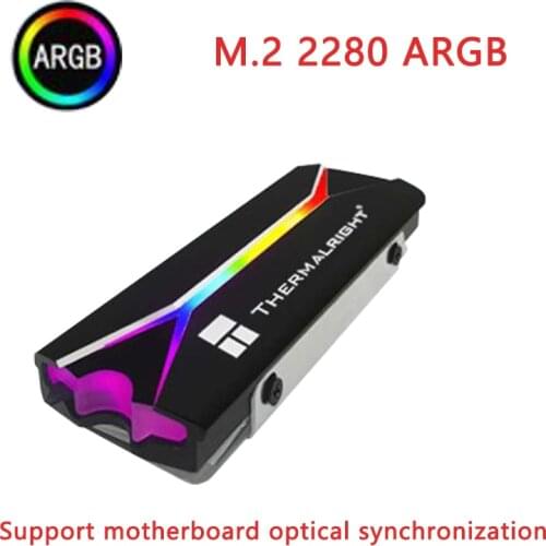 Thermalright Support M2.2280 A-RGB SSD Heatsink Heat PC Cooling Cooler Heat Sink Aluminum Thermal Pads for M.2 2280 ARGB