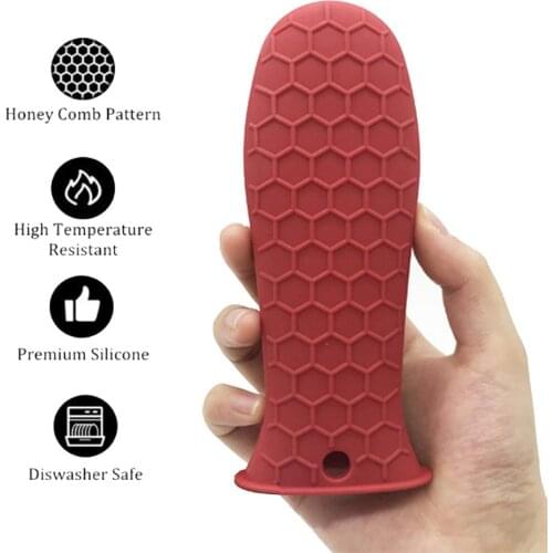 1PCS Heat Resist Insulation Silicone Pot Pan Handle Silicone Casserole Handle Cover Utensil Kitchen Cooking Tool Accessory