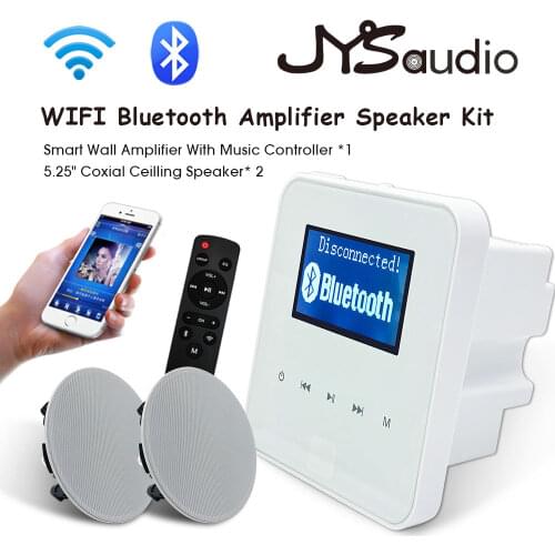Smart Home Wireless WiFi Bluetooth Mini Wall Amplifier Audio PA System HiFi Ceiling Speaker Stereo Background Music Play Combos