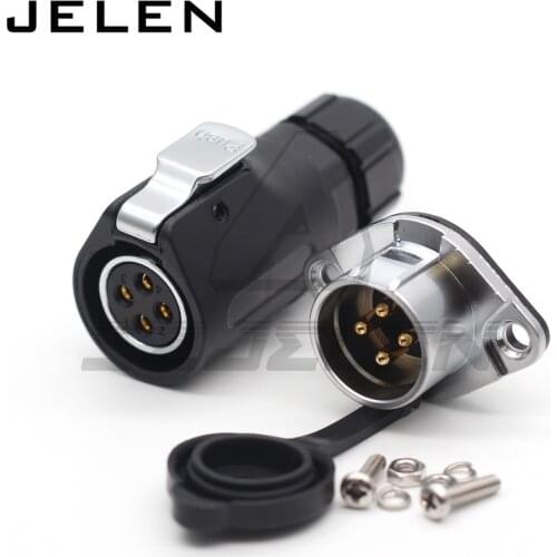 XHE20, IP67 4pin Waterproof connector, Panel mount power 4pin cable connector male(socket) and female(plug)