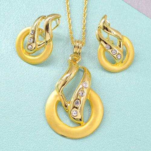 ZEA Dear Jewelry Hot Selling Jewelry Set For Women Earrings Necklace Pendant Cubic Zirconia Vintage Jewelry Findings For Wedding