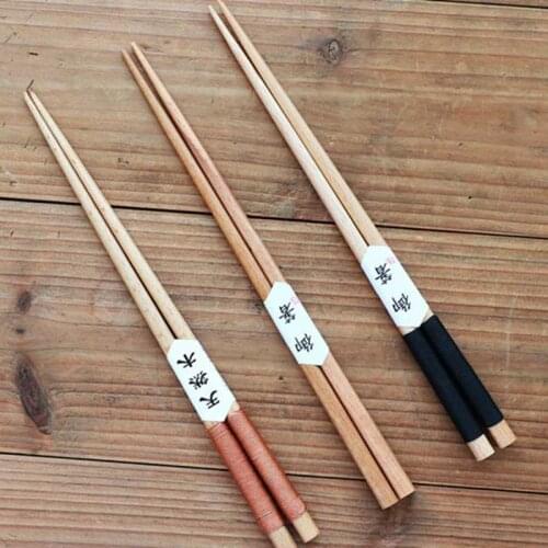 1 Pair Handmade Bamboo Japanese Natural Wood Chopsticks Sushi Food Wooden Chop sticks