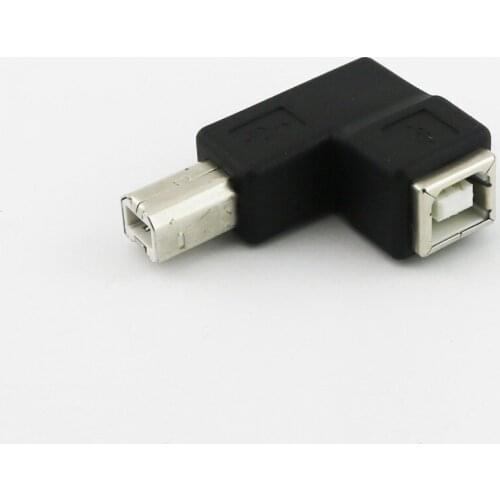 1pc USB 2.0 B Female To USB 2.0 B Male Right Angle Printer Extension Converter Adapter Connector