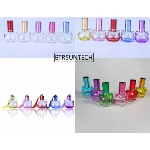 100pcs 10ML Glass Refillable Perfume Bottle With Spray&Empty Case Perfume Bottles Glass roll ball Bottles F2468