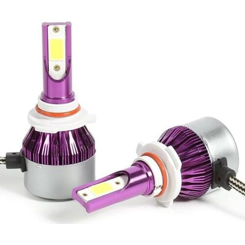 VODOOL 2Pcs COB LED Car H7 H11 H1 H3 H13 H4 Headlight Bulbs 72W 6500K 9005 9006 9004 9007 5205 880 Auto Headlamp Fog Light Bulb