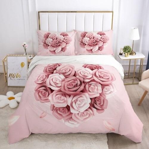 3D Bed Linen Set Flower Designer Bedding Set Duvet Cover Set Quilt Covers Sets Comforter Case Full Twin Double Size Bedclothes