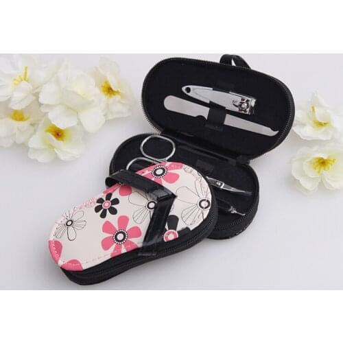 5sets/Lot)FREE SHIPPING+Flip-Flop With Flower Design Manicure Sets Bridal Shower Favors Pedicure Kit Sets