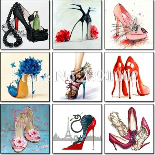 Full Drill 5D DIY Diamond Painting"High Heels"3D Diamond Embroidery Cross Stitch Mosaic Shoe Home Decor Gift Home Decoration