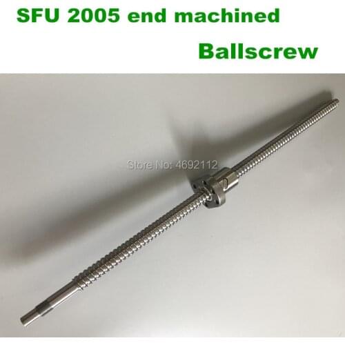 Free shipping SFU2005 RM2010 300 400 500 600 700 750 800 900 1000 1200 1500 mm ballscrew BK15/BF15 end machined CNC parts