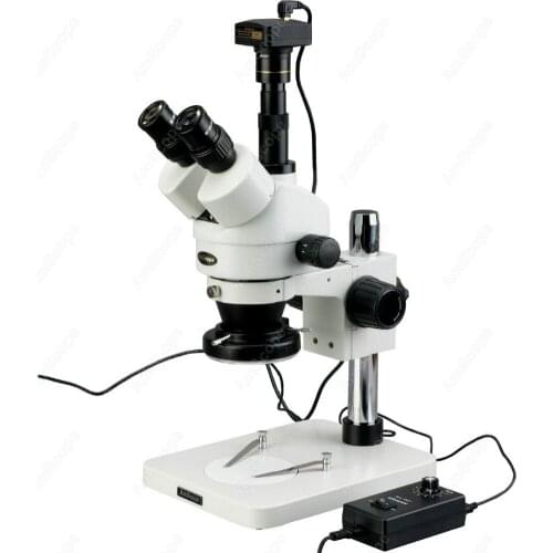 Digital Stereo Microscope--AmScope Supplies 3.5X-90X Digital Zoom Stereo Microscope with 144-LED Light + 1.3MP USB Camera