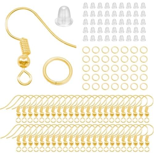 600pcs/lot Multicolor Earrings Set Earring Hooks Open Jump Rings Ear Plug Connects For DIY Jewelry Making Supplies Accessories