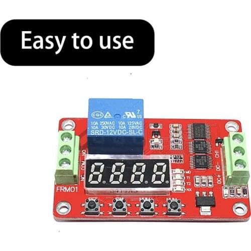 FRM01 DC 12V 1 Channel Multifunction Relay Module Loop Delay Timer Switch Self-Locking Timing Module