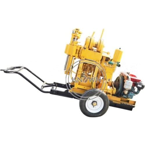 Hydraulic Mine Well Drilling Rig Hard Rocks Gravel Solid Land Water Well Mine Drilling Machine Mobile Portable Digging Machine