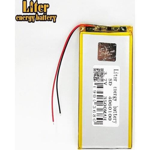 3.7V 3500mAh 4060100 Lithium Polymer Li-Po li ion Rechargeable Battery cell For Mp3 MP4 MP5 GPS mobile bluetooth Game Player