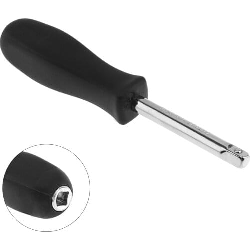 1/4 Inch 150MM Small Square Rod Dual-purpose Spinner Handle Auto Car Repair Tool Part Extension Bar with 6.3MM Tail Hole Handle