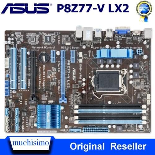 LGA 1155 DDR3 ASUS P8Z77-V LX2 Orginal Desktop Motherboard Intel Z77 Cpu Corei7/i5/i3 32GB PCI-E 3.0 USB3.0 DDR3 Mainboard Used