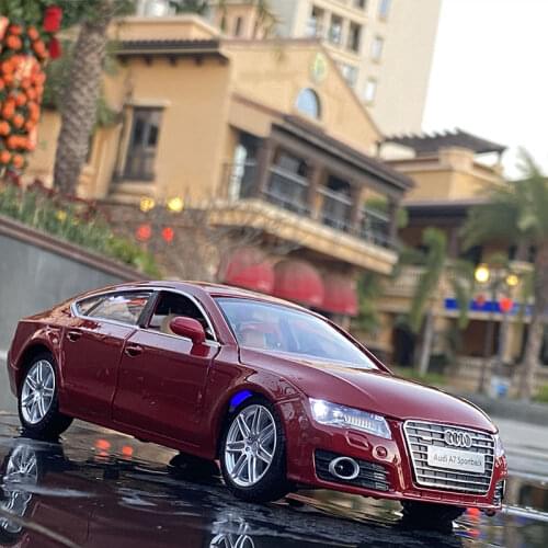 1:24 AUDI A7 Coupe Alloy Car Model Diecast Metal Vehicles Car Model Collection Sound Light Simulation Boys Toy For Children Gift