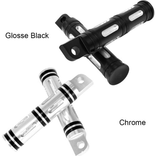 Motorcycle Modify Retro Front And Rear Foot Peg Footrest Pedal Black & Chrome CNC Aluminum For Harley XL XR 883 1200 X48