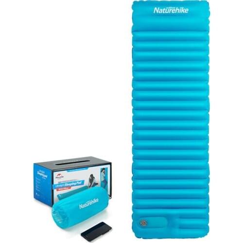 Outdoor Push Inflatable Camping Mat Tent Outdoor Envelope Waterproof Sleeping Pad Picnic Folding Mattress NH18Q001-D Naturehik