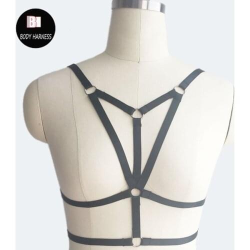 New Sexy Body Harness bondage lingerie Harajuku Gothic harness cage bra Handmade body harness