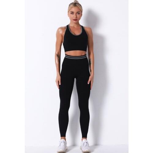 New Arrival Seamless Knitted Hip Raising Leggings Exercise Fitness Pants Sexy Hip Raising Yoga Suit Pants For Women