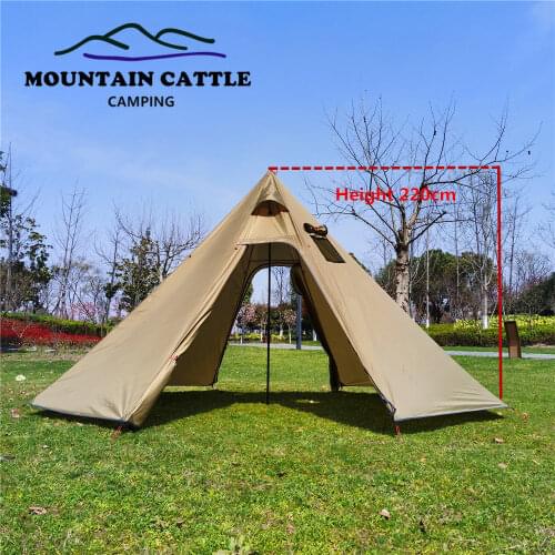 Upgrade Pyramid Tent Ultralight Tent 4 Person Tent Large Tents Outdoor Camping Tent Awnings Shelter Tent Large Space For Cooking