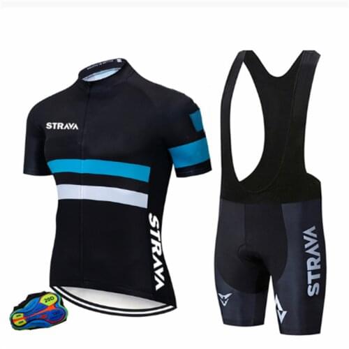 STRAVA Wholesale Oem Mtb Skinsuit Mens Team Cycling Jersey Wear Manufacturer Short Sleeve Mountain Road Bike Jersey Set for Men