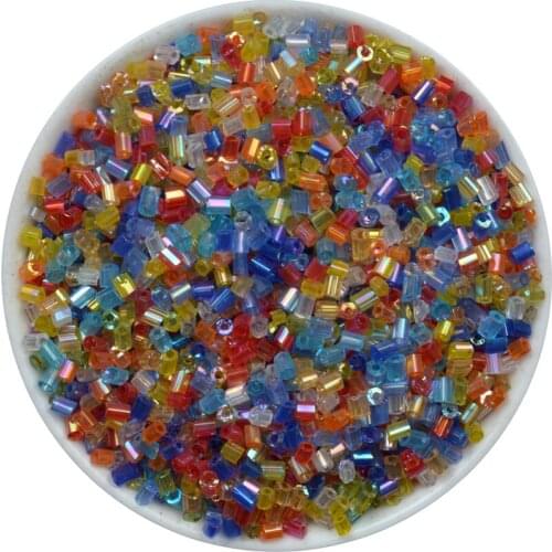 Wholesale Mixed Color 1000pcs/lot 2mm Glass Czech Seed Beads Transparent Tube Spacer Beads for DIY Jewelry Making 20 Colors