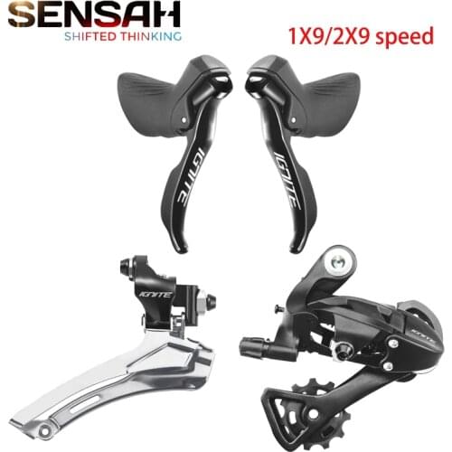Sensah Road bicycle shifts/brake 1X9/2X9 Speed derailleur hanger thumb shifter bar end friction disc speed switch Lever bike