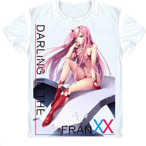 DARLING in the FRANXX T-Shirts Multi-style Short Sleeve Shirts Darin In Za Furankisu DarliFra Pilots Strelizia Cosplay Shirt