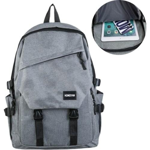 Mens School Backpack Nylon Fashion Schoolbags for Boys Large Capacity Backpacks for Men Black Briefcase for Teens M144