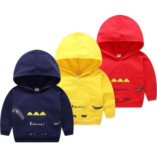 Boys warm jacket baby spring cotton shirt infant sweatshirt toddler hooded cartoon fashionable coat little kids pullover jacket