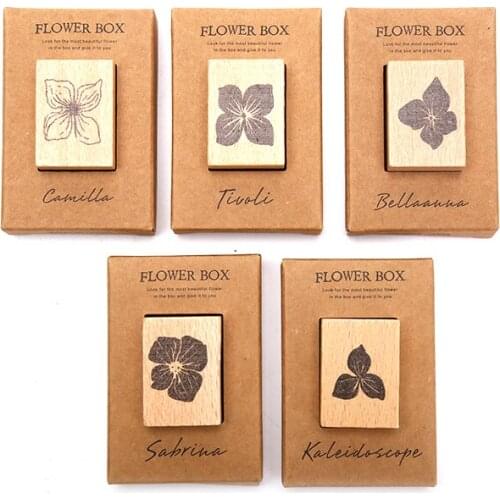 Vintage Plant Flowers Wooden Stamp DIY Decorator Scrapbook Wedding Postcards Rubber Stamps Diary Journalling Cards Stationery