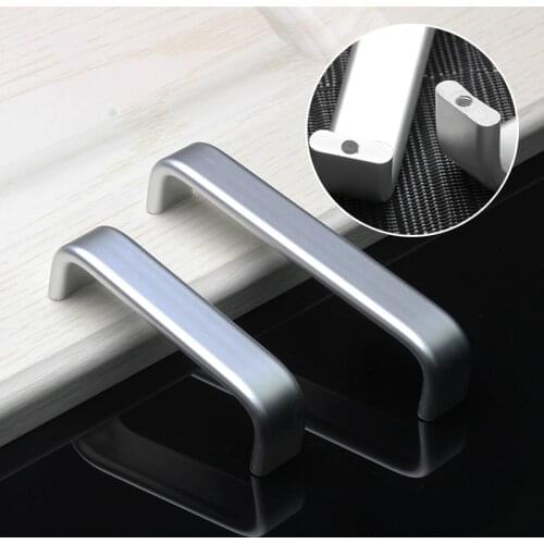 1Pcs Space Aluminum Cabinet Handles 96mm/128mm Drawer Kitchen Cupboard Pulls Knobs Closet Straight Handle for Furniture