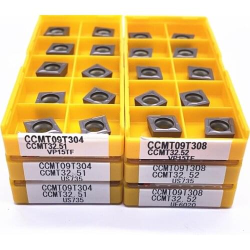 10PCS CCMT060204/08 VP15TF/US735/UE6020 High Quality Carbide Inserts Internal Boring Plate Turning Tool for stainless