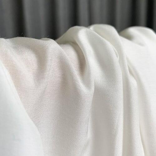 Silk Cotton voile Fabric 30% mulberry silk 70% cotton 9 mm 140 cm 55'' width 39 gsm off white color 30 meters small wholesale