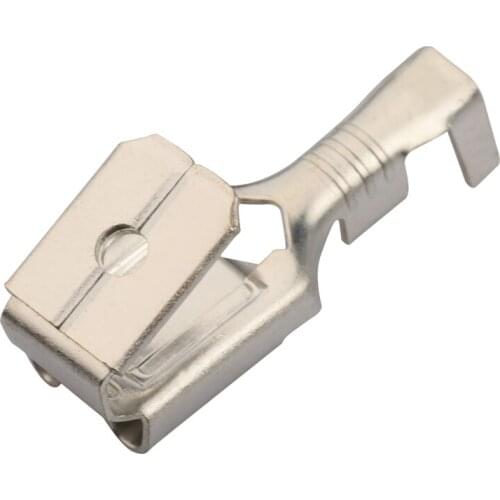 50pcs 6.3 Self-locking spring terminal cold press terminal wire copper connector