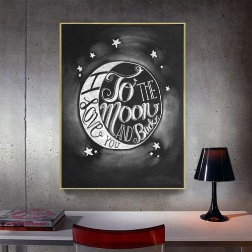 Abstract diamond embroidery love you back to the moon diamond Painting Picture For living room full drill mosaic diamond art