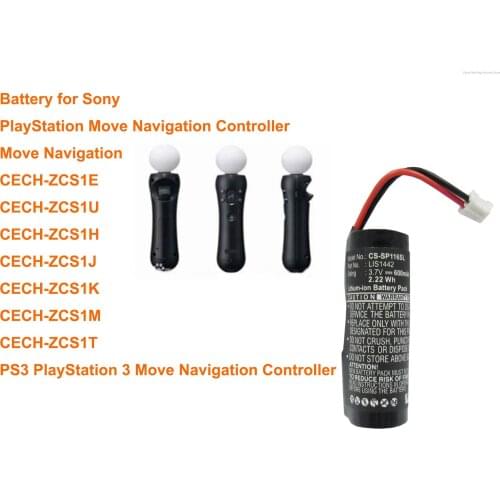 Cameron Sino 600mAh Battery 4-180-962-01, LIS1442 for Sony CECH-ZCS1E, Move Navigation, PlayStation Move Navigation Co