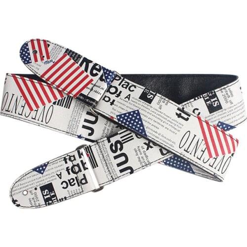 Acoustic Electric PU Leather Guitar Strap Width 5cm / 2in Length 146cm / 57.5in guitar-strap for guitarra bass