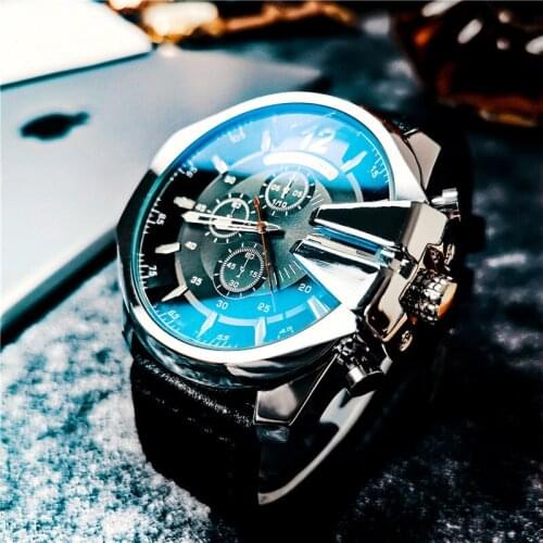 Quartz Watch Blue Gold Lens Waterproof Calendar Automatic Mens Watch Pin Buckle Business Watch Wrist watch Relogio Masculino