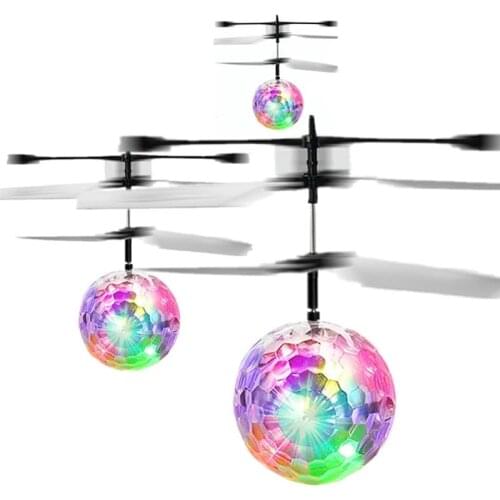 LED Colorful Remote Sensor Airplane Electronic Infrared Remote Control Toy Mini Helicopter Iuminous Toy Unmanned Childrens Toy