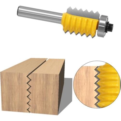 Cutter Shank Corner Joint Router Bit With Bearing Milling Cutter For Wooden Woodwork Carbide MDF Reversible Glue Joint Cutter