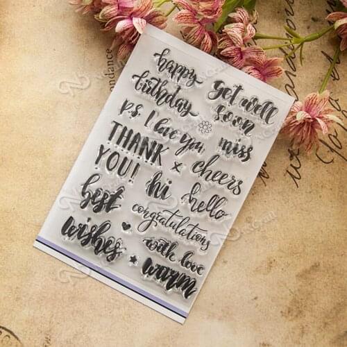 Short sentence Transparent Clear Silicone Stamp Seal for DIY scrapbooking photo album Decorative clear stamps