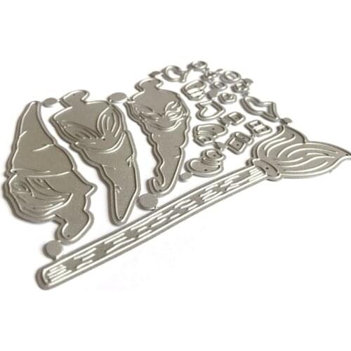 Halloween Gnome Metal Cutting Dies Stencil DIY Scrapbooking Album Paper Card Template Mold Embossing Craft Decoration