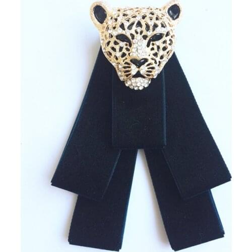 Fashion new free shipping MALE female mens woman wedding tie collar collar leopard head Korean high-grade velvet